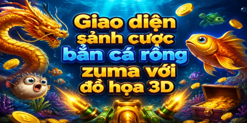 Giao diện sảnh cược bắn cá rồng zuma với đồ họa 3D sắc nét và hiệu ứng âm thanh sống động tại GG88